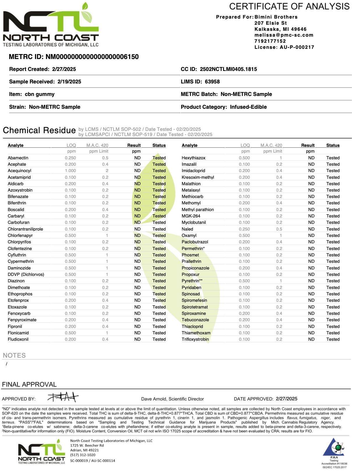 20MG CBN + 50MG Magnesium Gummies | 10 Pack