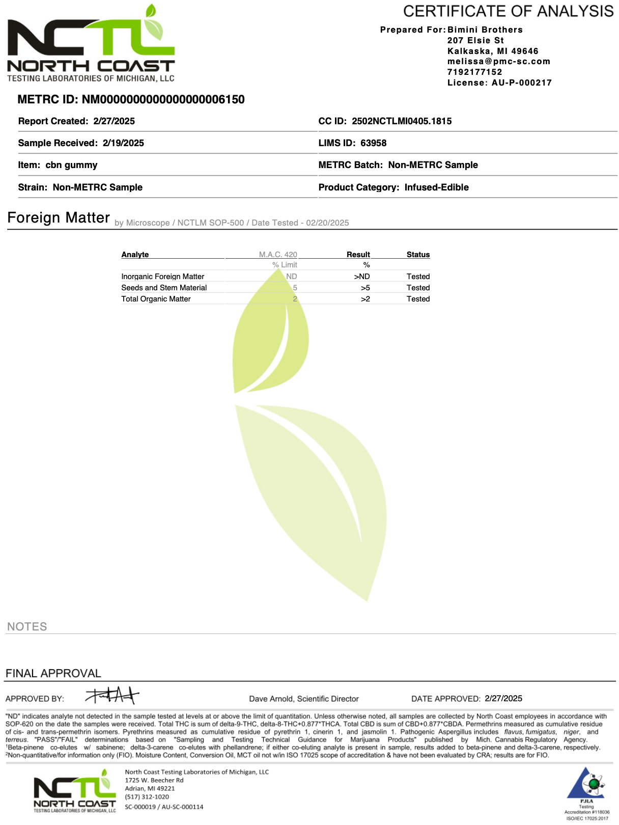 20MG CBN + 50MG Magnesium Gummies | 10 Pack