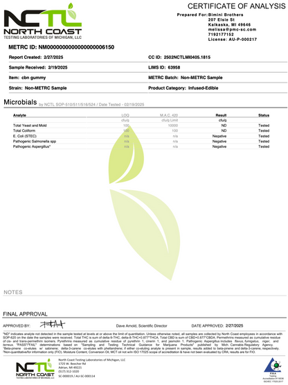 20MG CBN + 50MG Magnesium Gummies | 10 Pack